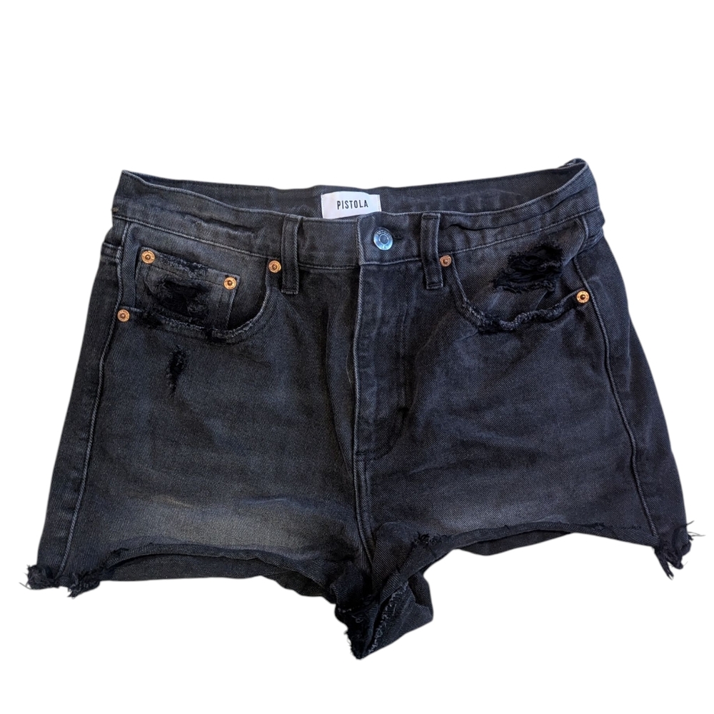 Pistola Black Jean Shorts 28 Cotton